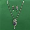 American Diamond Classic Necklace With Black Plating