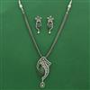 American Diamond Classic Necklace With Black Plating