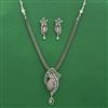 American Diamond Classic Necklace With Black Plating