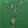 American Diamond Classic Necklace With Black Plating