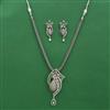 American Diamond Classic Necklace With Black Plating