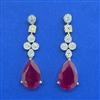 Cz Classic Earring With 2 Tone Plating