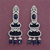 Cz Classic Earring With Rhodium Plating