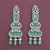 Cz Classic Earring With Rhodium Plating