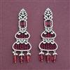 Cz Classic Earring With Rhodium Plating