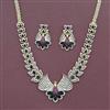 Cz Classic Necklace Set With 2 Tone Plating