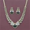 Cz Classic Necklace Set With 2 Tone Plating