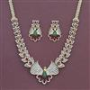 Cz Classic Necklace Set With 2 Tone Plating