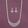 Cz Classic Pendant Set With 2 Tone Plating