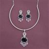 Cz Classic Pendant Set With Rhodium Plating