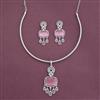 Cz Classic Pendant Set With Rhodium Plating