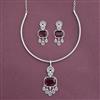 Cz Classic Pendant Set With Rhodium Plating