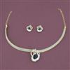 Cz Classic Pendant Set With 2 Tone Plating