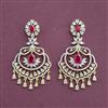 Cz Classic Earring With 2 Tone Plating