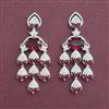 Cz Classic Earring Set With Rhodium Plating