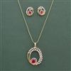 Cz Classic Pendant Set With 2 Tone Plating