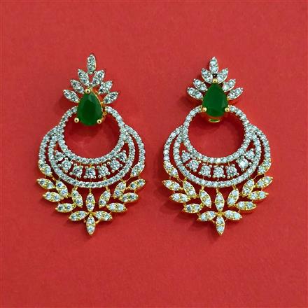 Cz Classic Earring With 2 Tone Plating