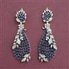 Cz Classic Earring With Rhodium Plating