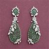 Cz Classic Earring With Rhodium Plating