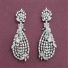 Cz Classic Earring With Rhodium Plating