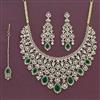 Cz Classic Necklace Set With 2 Tone Plating