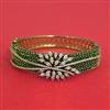 Cz Openable Kada With Mehndi Plating