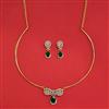Cz Classic Pendant Set With 2 Tone Plating