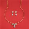 Cz Classic Pendant Set With 2 Tone Plating