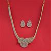 Cz Classic Pendant Set With 2 Tone Rhodium Plating