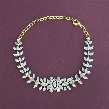 Cz Adjustable Bracelet With Carat 2 Tone Rhodium Plating