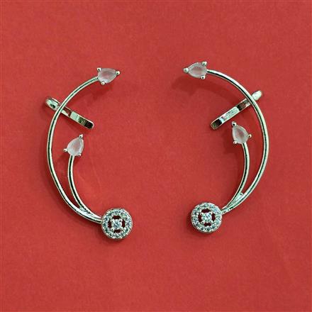Cz Earcuff With Rhodium Plating