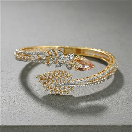 Cz Openable Kada With 2 Tone Plating