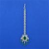 Cubic Zirconia Classic Tikka With Rhodium Plating