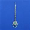 Cubic Zirconia Classic Tikka With Rhodium Plating
