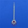 Cubic Zirconia Classic Tikka With Rhodium Plating