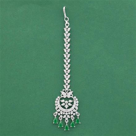 Cz Classic Tikka With Rhodium Plating