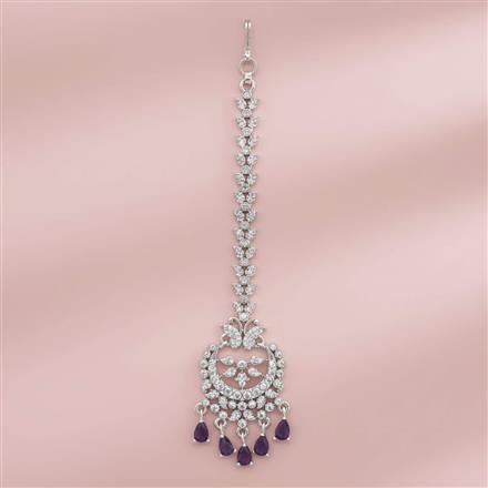 Cz Classic Tikka With Rhodium Plating