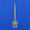 Cubic Zirconia Classic Tikka With Mehndi 2 Tone Rhodium Plating