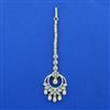 Cubic Zirconia Classic Tikka With Mehndi 2 Tone Rhodium Plating