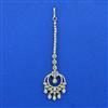 Cubic Zirconia Classic Tikka With Mehndi 2 Tone Rhodium Plating