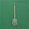 Cz Classic Tikka With Mehndi 2 Tone Rhodium Plating