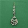 Cz Classic Tikka With Mehndi 2 Tone Rhodium Plating
