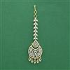 Cz Classic Tikka With Mehndi 2 Tone Rhodium Plating