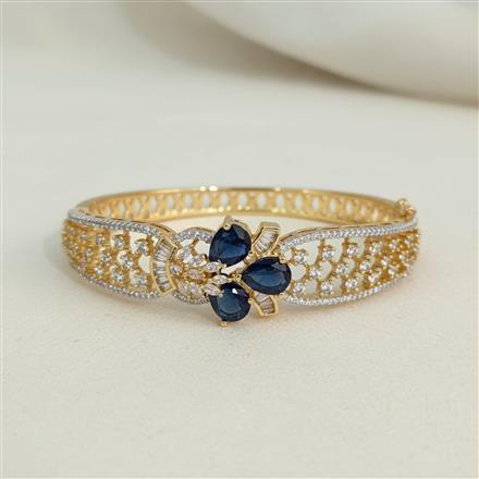 Cz Openable Kada With 2 Tone Plating