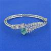 Cubic Zirconia Openable Kada With Rhodium Plating