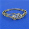 Cubic Zirconia Openable Kada With Rhodium Plating