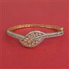 Cz Openable Kada With Mehndi 2 Tone Rhodium Plating