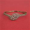 Cz Openable Kada With Mehndi 2 Tone Rhodium Plating