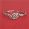 Cz Openable Kada With Mehndi 2 Tone Rhodium Plating