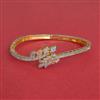 Cz Openable Kada With Mehndi 2 Tone Rhodium Plating